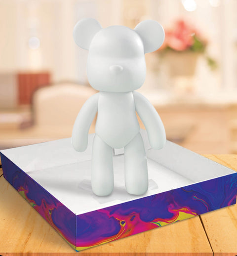 Splat Planet Marble Bear neoninis marmuravimo rinkinys – 23 cm meškiukas