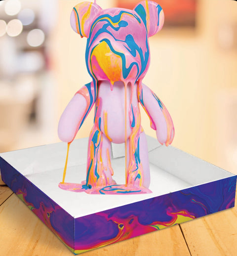 Splat Planet Marble Bear neoninis marmuravimo rinkinys – 23 cm meškiukas