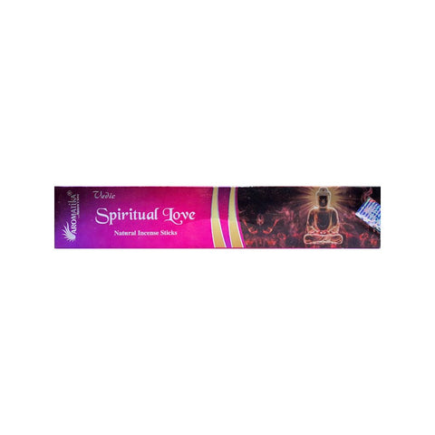 Smilkalai Aromatika Spiritual Love rožiniai–violetiniai, ilga pakuotė su Budos iliustracija, natūralus kvapas ir dovaninė išvaizda