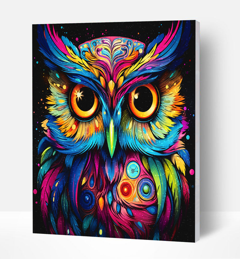 SPLAT PLANET deimantinė mozaika „Pelėda“ 30×40 cm – drobės rinkinys pakabinimui