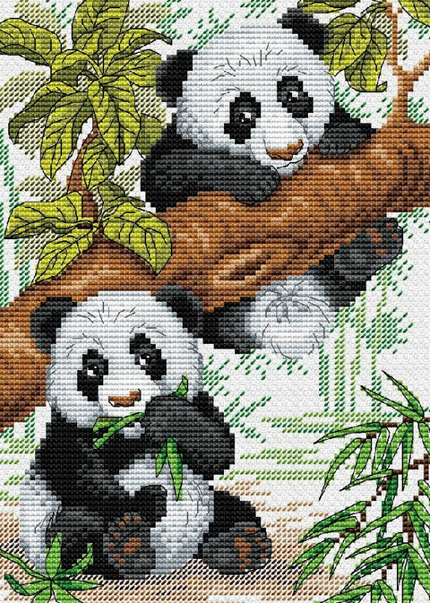 MP Studija: Pandas SM - 050 - Siuvinėjimo rinkinys - HOBI.LT 🇱🇹