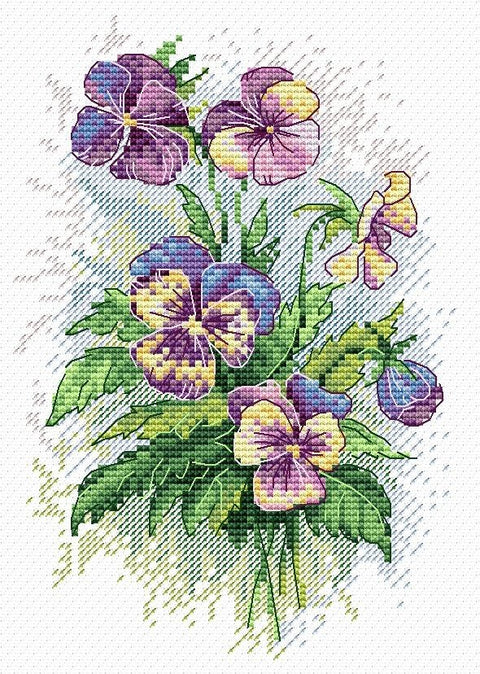 MP Studija: Pansies SM - 121 - Siuvinėjimo rinkinys - HOBI.LT 🇱🇹