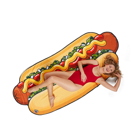 Paplūdimio kilimėlis „Hot Dog“ 216×94 cm – BigMouth, 100% poliesteris