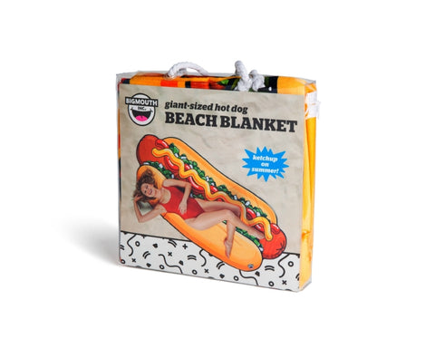 Paplūdimio kilimėlis „Hot Dog“ 216×94 cm – BigMouth, 100% poliesteris