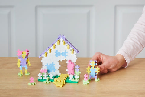 Plus-Plus Mini konstruktorius pastelinių spalvų – 600 detalių, 20 mm, 5–12 m.