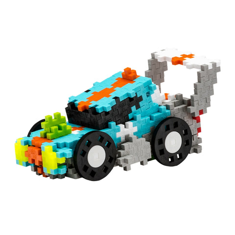 Plus-Plus konstruktorius „Gatvės lenktynės“ – 900 det., su ratais, Mini (7–12 m.)