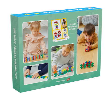 Plus-Plus BIG lavinamasis rinkinys – 130 det., pagrindukas ir 4 ratai, 1–6 m.