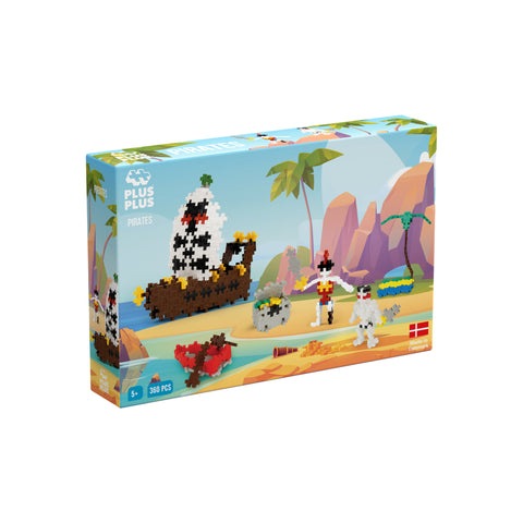 Plus-Plus konstruktorius „Piratai“ – 360 vnt., Mini (20 mm), bazinės spalvos, 5–12 m.