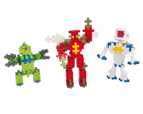 Plus-Plus Mini konstruktorius „Robotai“ 170 vnt – neonas, šviečia tamsoje