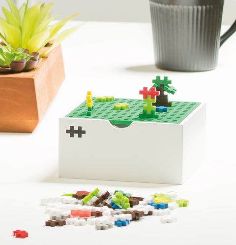 Plus-Plus Mini konstruktorius „Vėjo malūnas“ – 220 det., medinė dėžutė, 5–12 m.