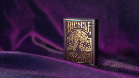 Bicycle Peacock Purple žaidimo kortos – karališka violetinė, folija, pokeriui