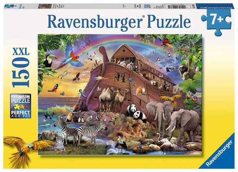 Ravensburger dėlionė 150 XXL — Arka su įvairiais gyvūnais, parodyta dėžutės priekinė pusė parduotuvės sąraše