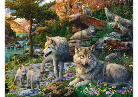 Quercetti: Puzzle 1500 Wolves in Spring - RAVENSBURGER dėlionė - HOBI.LT 🇱🇹