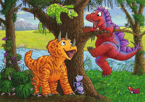 Ravensburger: Puzzle 2x24 Dinosaurs at Play - RAVENSBURGER dėlionė - HOBI.LT 🇱🇹