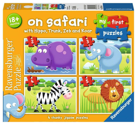 Ravensburger: Puzzle 4in1 On Safari - RAVENSBURGER dėlionė - HOBI.LT 🇱🇹