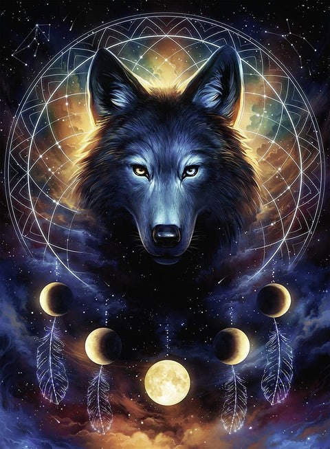Ravensburger: Puzzle 500 St Lunar Wolf - RAVENSBURGER dėlionė - HOBI.LT 🇱🇹