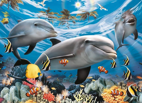 Ravensburger: Puzzle 60 Dolphins - RAVENSBURGER dėlionė - HOBI.LT 🇱🇹
