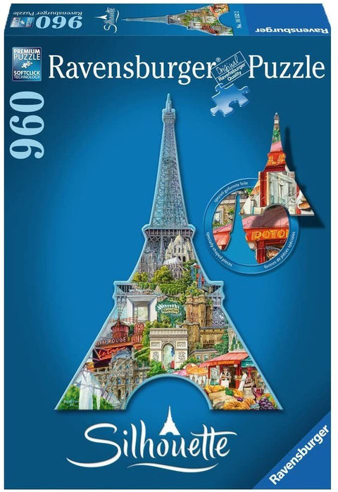 Ravensburger: Puzzle 960 Silhouette Eiffel Tower - RAVENSBURGER dėlionė - HOBI.LT 🇱🇹