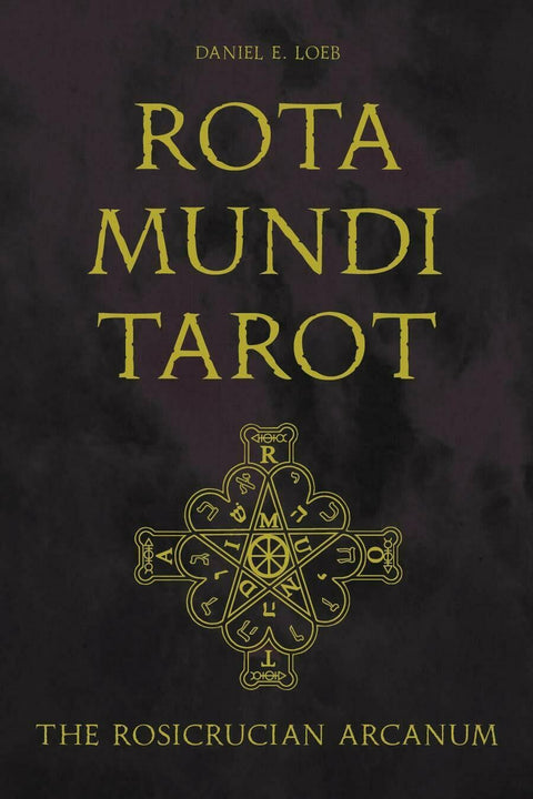 Rota Mundi Tarot – tamsaus viršelio leidimas su auksiniu rožikrucų pentaklio simboliu, skirtas kortų komplektui pristatyti