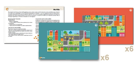 SEPP Magnetinės mozaikos „Mano miestas“ – 200 magnetukų rinkinys, 6 vaikams, 5–6 m.