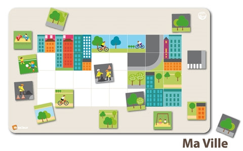 SEPP Magnetinės mozaikos „Mano miestas“ – 200 magnetukų rinkinys, 6 vaikams, 5–6 m.