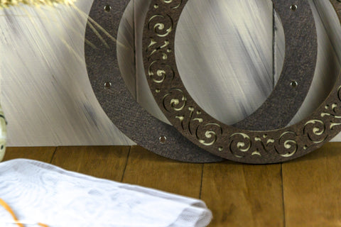 Siuvinėjimo lankelis su magnetais 18 cm – medinis venge, premium