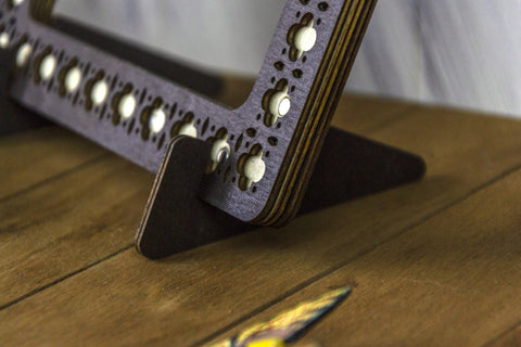 Magnetinis siuvinėjimo rėmelis 19x19 cm, kvadratinis, wenge, fanera