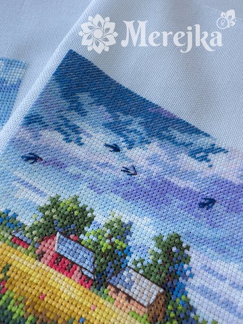 Siuvinėjimo kryželiu rinkinys „Vasara“ 11,5×11,5 cm – puiki dovana
