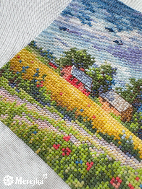 Siuvinėjimo kryželiu rinkinys „Vasara“ 11,5×11,5 cm – puiki dovana