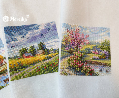 Siuvinėjimo kryželiu rinkinys „Vasara“ 11,5×11,5 cm – puiki dovana
