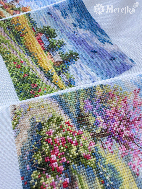 Siuvinėjimo kryželiu rinkinys „Vasara“ 11,5×11,5 cm – puiki dovana