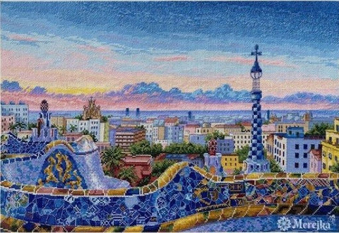 Barcelona kryželiu siuvinėjimo rinkinys, Aida 16, 29×43,5 cm, 40 DMC spalvų