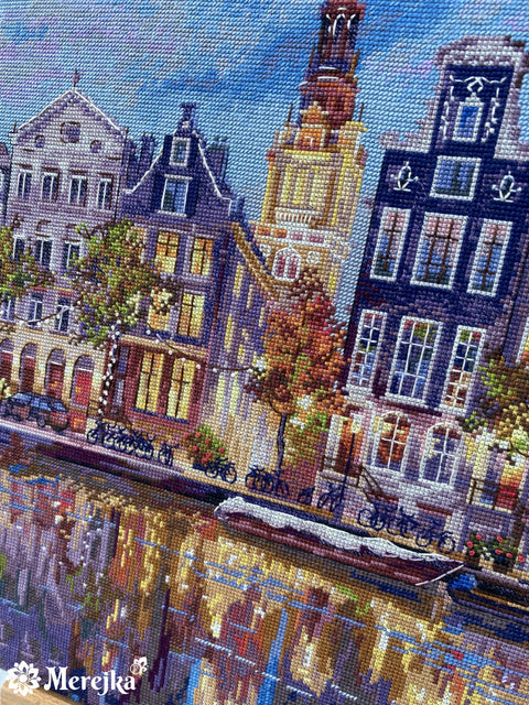 Merejka Amsterdam – skaičiuoto kryželio siuvinėjimo rinkinys, 30×39,5 cm