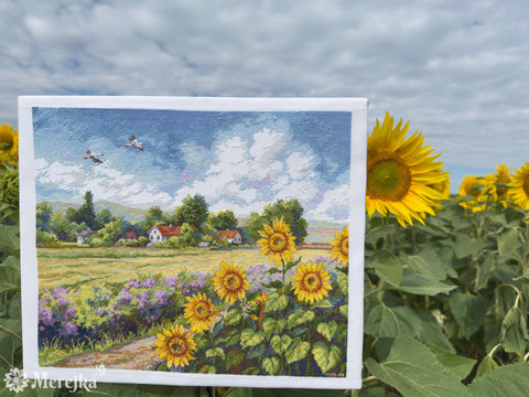 Siuvinėjimo rinkinys kryželiu „Kelias namo“, 32×37,5 cm