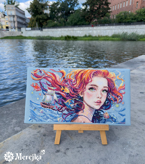 Siuvinėjimo kryželiu rinkinys „Vanduo“, 36,5×20 cm