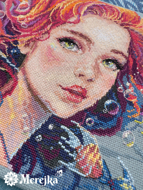 Siuvinėjimo kryželiu rinkinys „Vanduo“, 36,5×20 cm