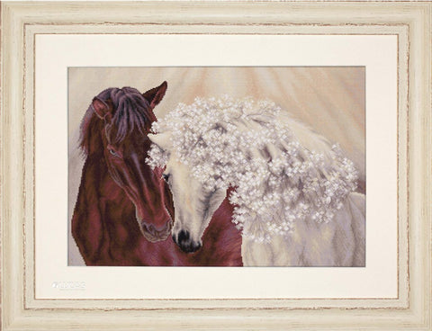 Romantiškas siuvinėjimo rinkinys Tobula pora, 45x32 cm – puiki dovana