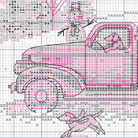 Kryželiu siuvinėjimo rinkinys „Joy Ride“, 17,7×12,7 cm