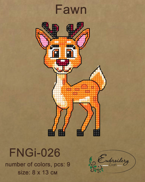elniuko siuvinys oranžinis, siuvinėta aplikacija 8×13 cm, matoma priekinė pusė ir Embroidery Craft logotipas