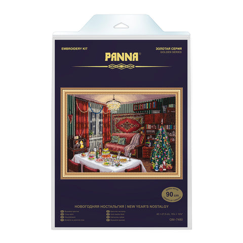Siuvinėjimo kryželiu rinkinys PANNA „Naujųjų metų nostalgija“ 40×27,5 cm
