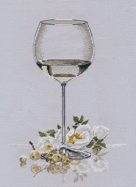 Kūrybiškas kryželių siuvinėjimo rinkinys „Baltoji naktis“ 17x25 cm
