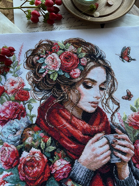 Siuvinėjimo kryželiu rinkinys „Harmonija“, 24×24 cm – puiki dovana