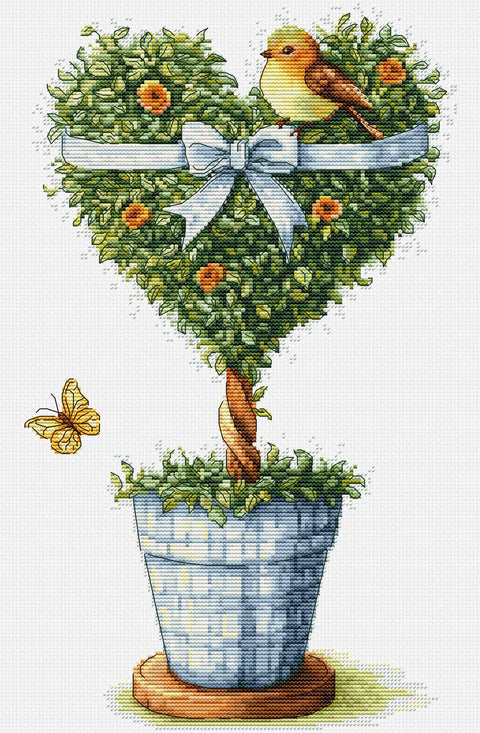 Siuvinėjimo kryželiu rinkinys Meilės medis, 18x31 cm – puiki dovana