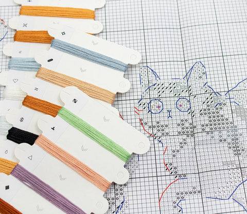 Siuvinėjimo rinkinys Winter Kitties 21x13 cm SLETIL8813