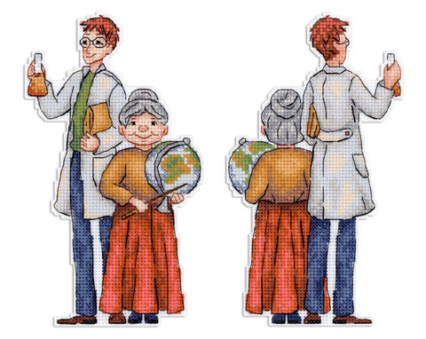 Siuvinėjimo kryželiu rinkinys „Mokytojai“ 18×10 cm – puiki dovana mokytojui