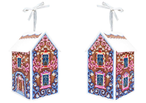 Kryželių rinkinys 3D žaislui – raštuotas namelis 11×6×6 cm