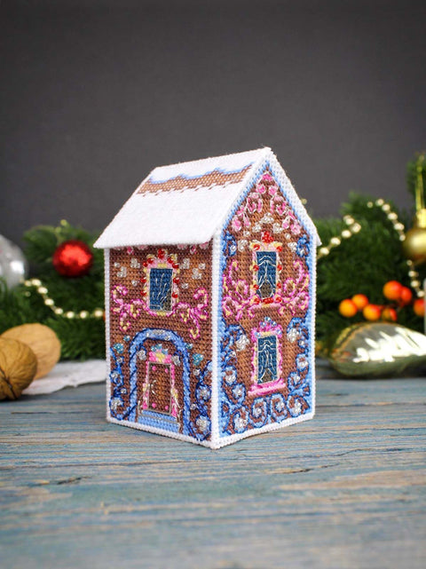 Kryželių rinkinys 3D žaislui – raštuotas namelis 11×6×6 cm