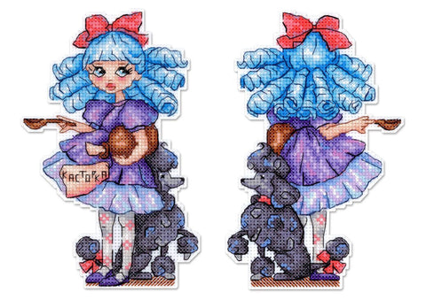 Siuvinėjimo kryželiu rinkinys „Malvina“ – 16×10 cm, puiki dovana