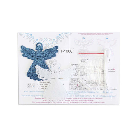 Siuvinėjimo kryželiu rinkinys „Lengvutis angelas“ 11×11 cm