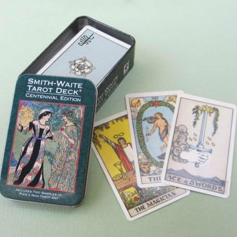 US Games Systems: Smith - Waite Centennial Tarot kortos Metalinėje Dėžutėje - HOBI.LT 🇱🇹